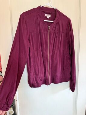 Merona Women's Plum Zip-Front Bomber Jacket